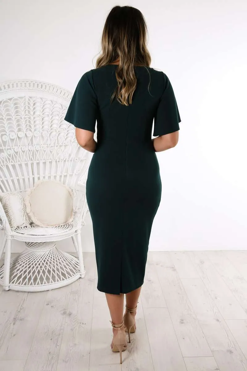 PASDUCHAS Marquise Midi Dress (Pine Green) - RRP $269