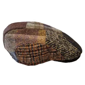 Patchwork Wool Flat Cap