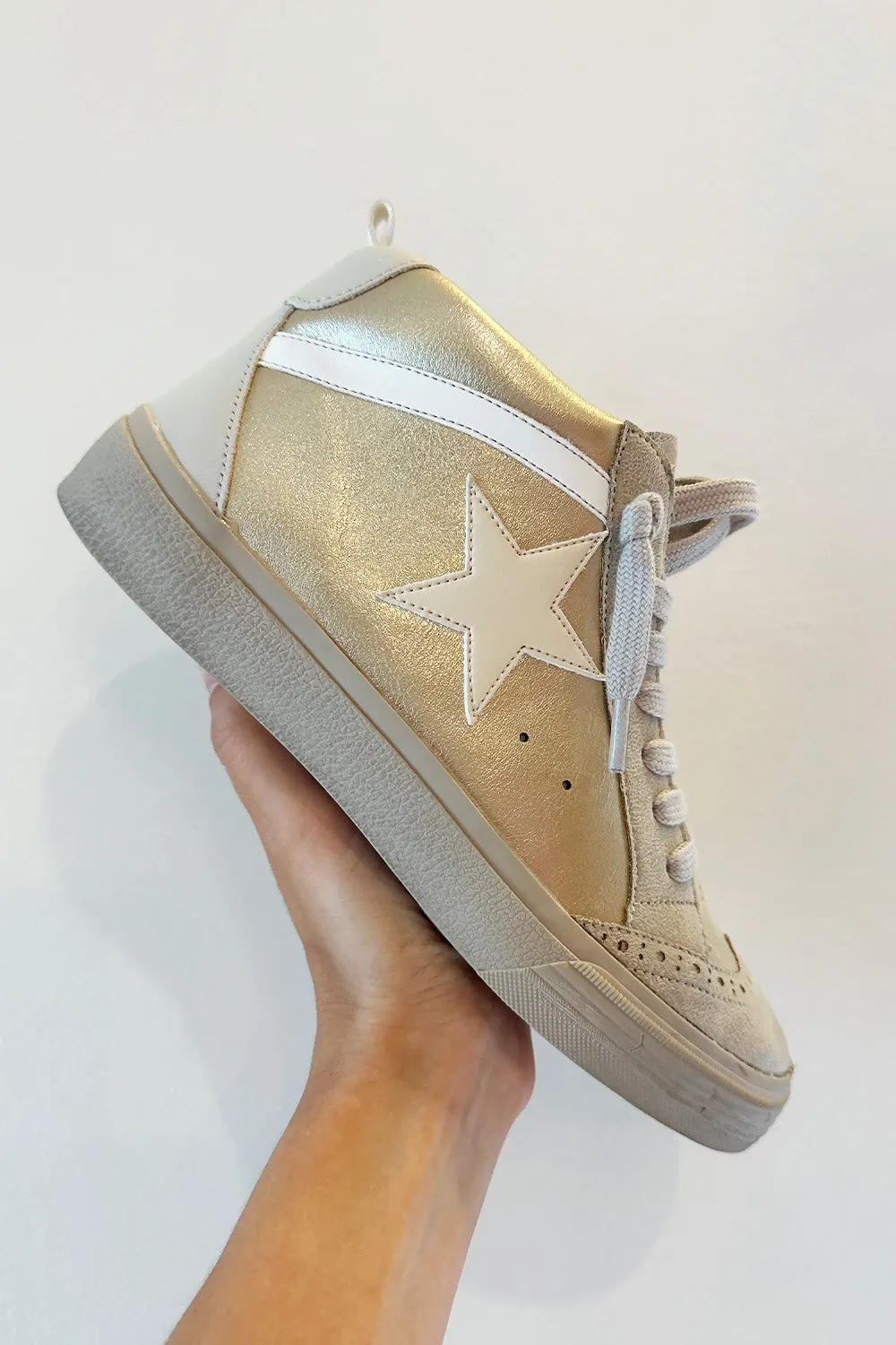 Paulina Sneaker in Gold- Shu Shop