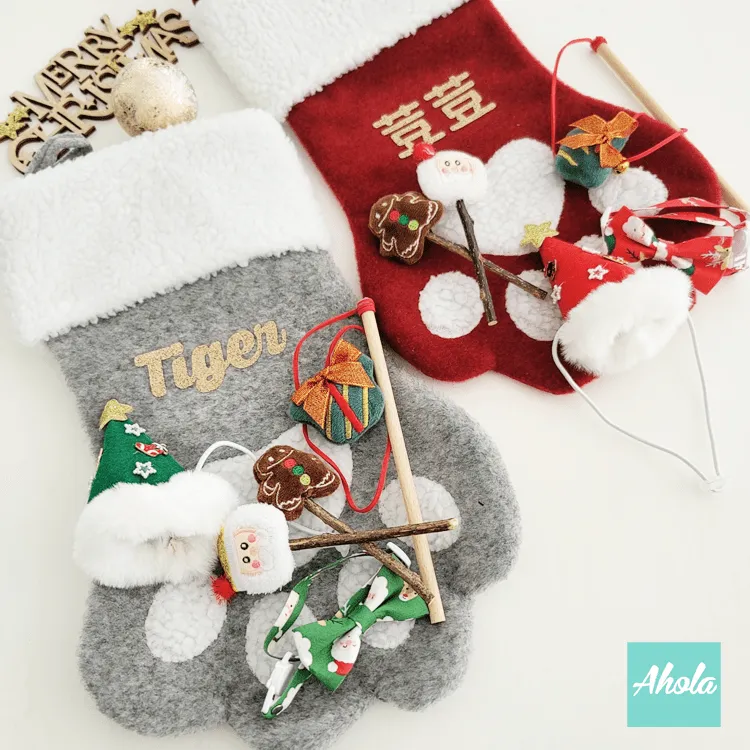 【Paws】Christmas Stocking with Accessories Set 貓爪聖誕襪玩具飾品套裝聖誕限定的客製聖誕襪 11/15截單，12月初到中寄出