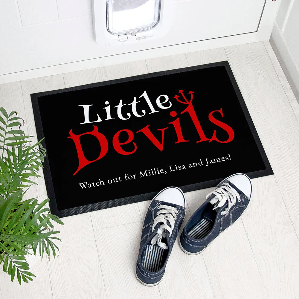 Personalised Halloween Little Devils Indoor Doormat