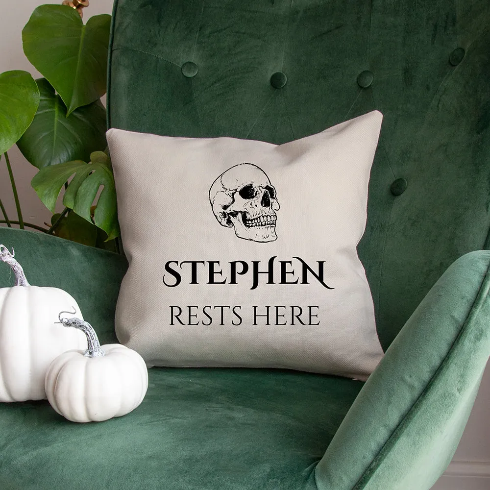 Personalised Halloween Skull Cushion Cover