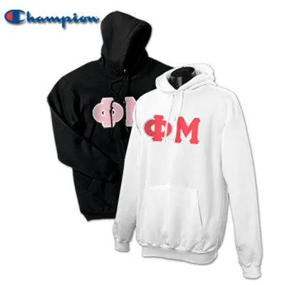 Phi Mu Champion Powerblend Hoodie, 2-Pack Bundle Deal - Champion S700 - TWILL