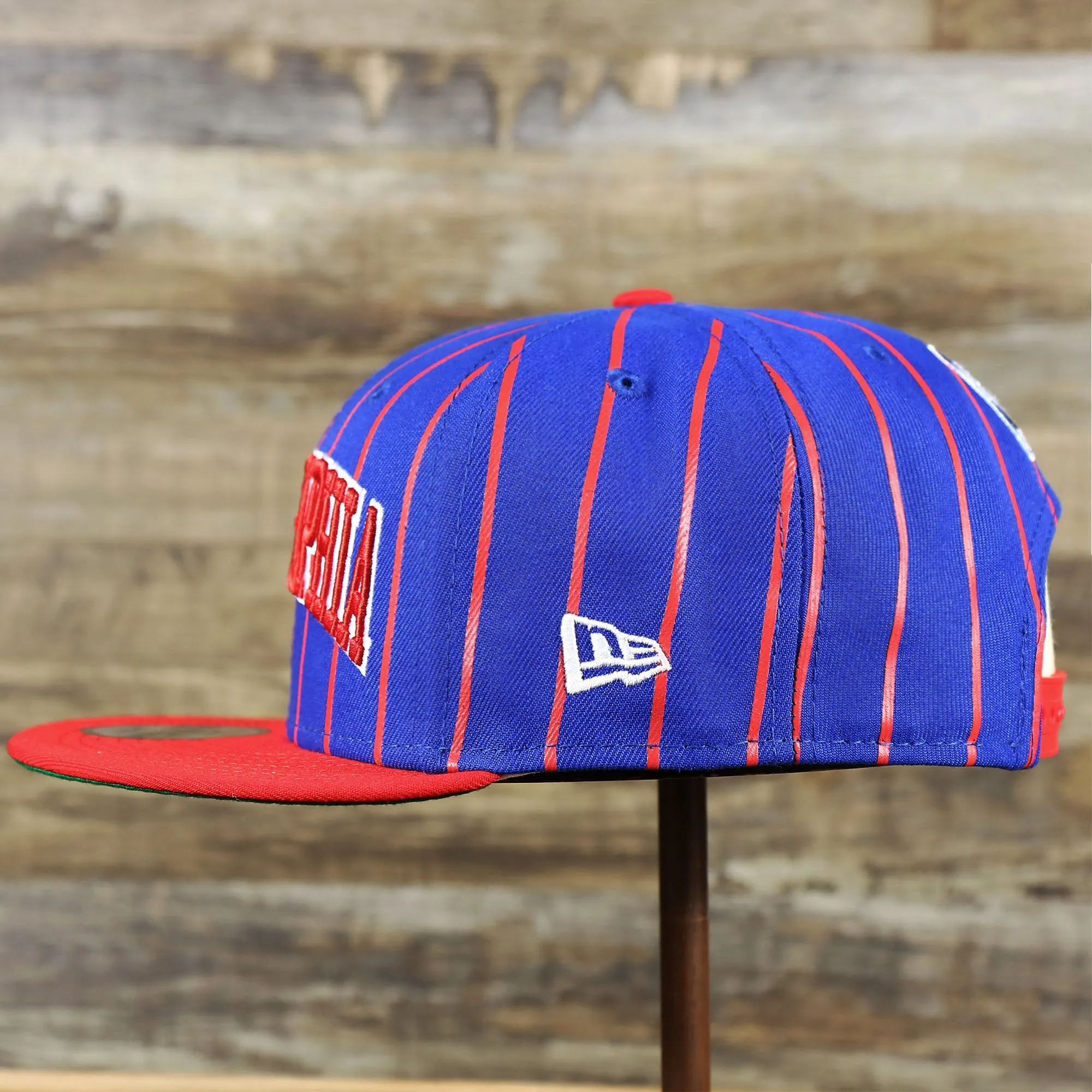 Philadelphia 76ers City Arch Striped 9Fifty Snapback Cap | Royal Blue 9Fifty Cap