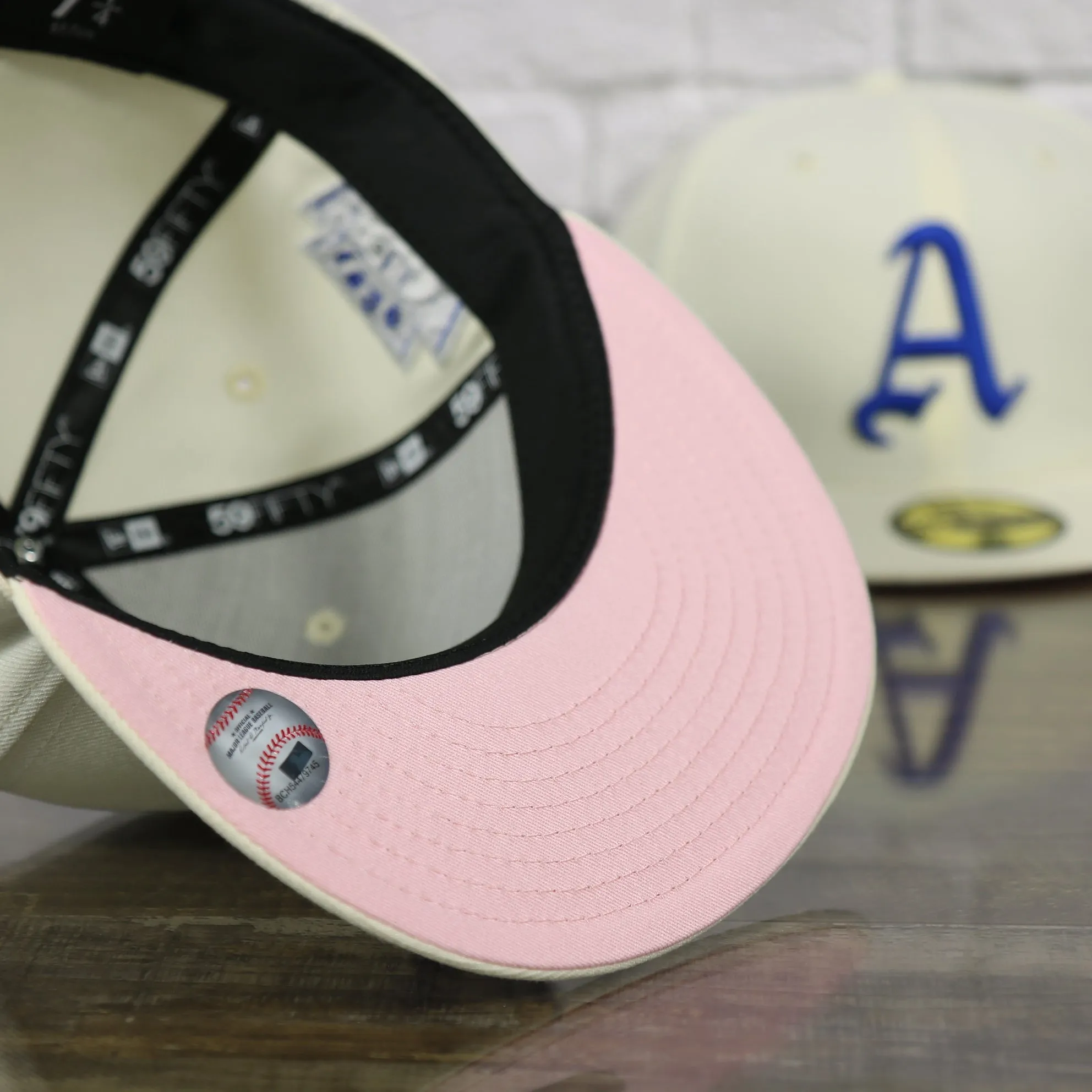 Philadelphia Athletics 1929 World Series Side Patch Pink Bottom Chrome 59Fifty Fitted Cap | The Athletics Pack