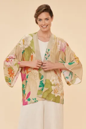 Powder Tropical Flora & Fauna Kimono Jacket - Coconut