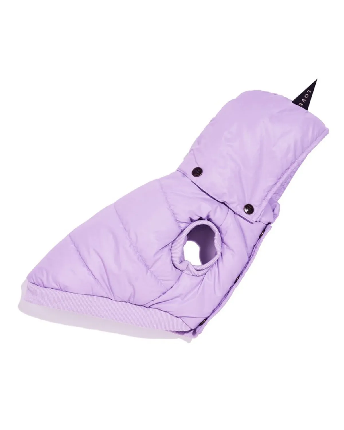 Puffer Coat With Removable Hood - Lilac