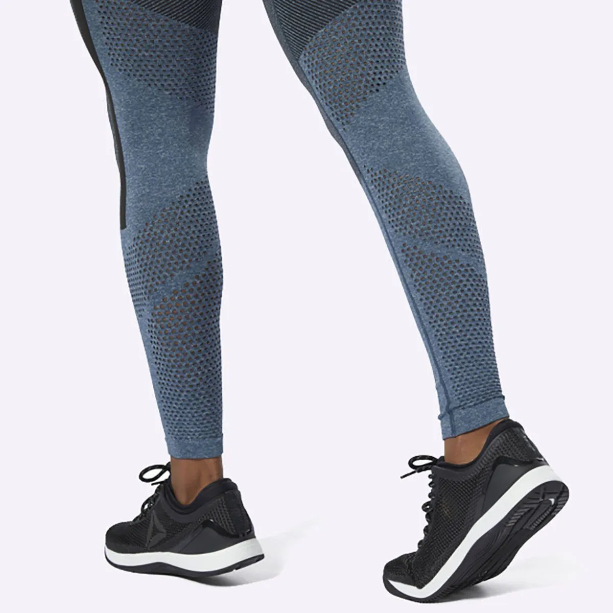 Reebok - Women's CrossFit MyoKnit Full Length Tights - Blue Hills/Black