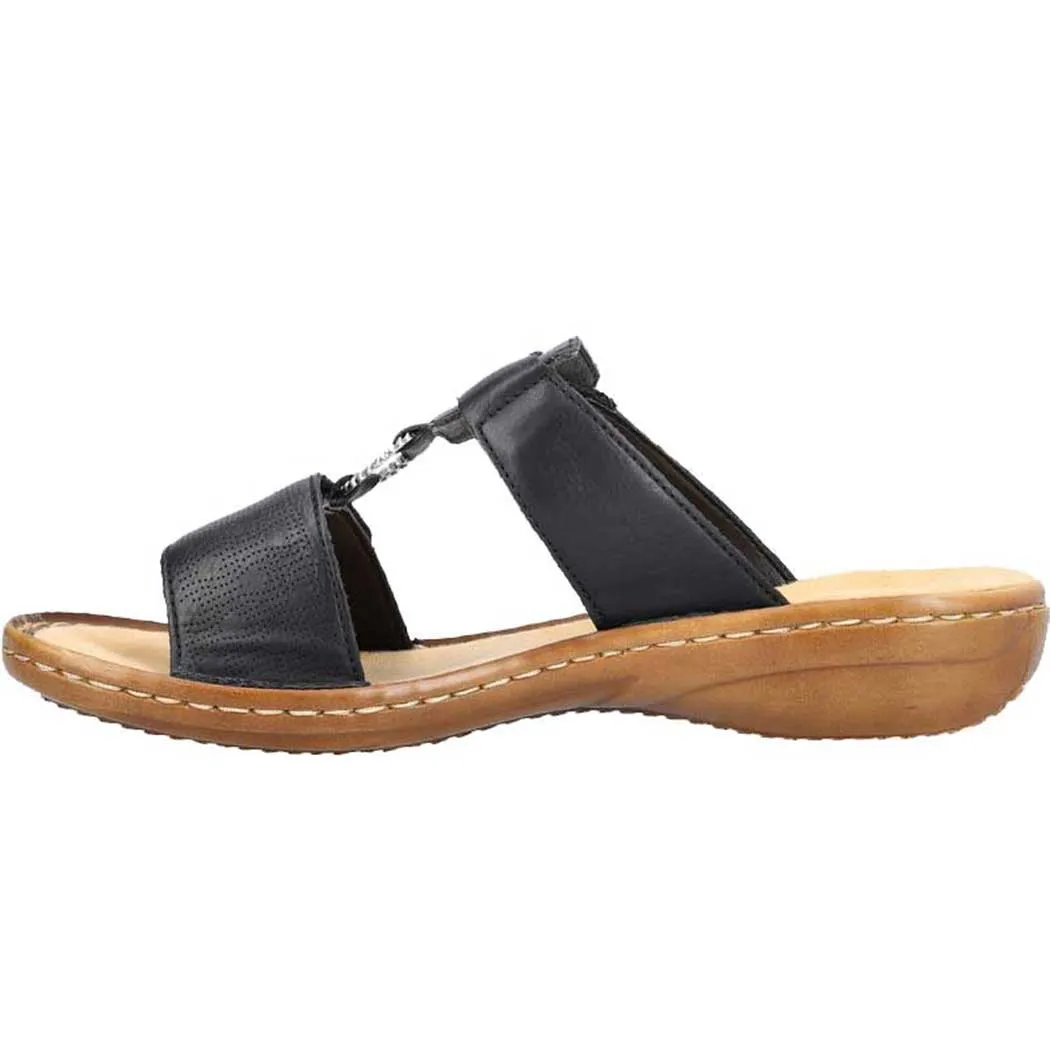 Rieker Regina 85 Slide Sandal Black (Women's)