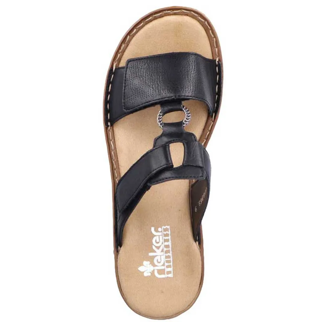 Rieker Regina 85 Slide Sandal Black (Women's)