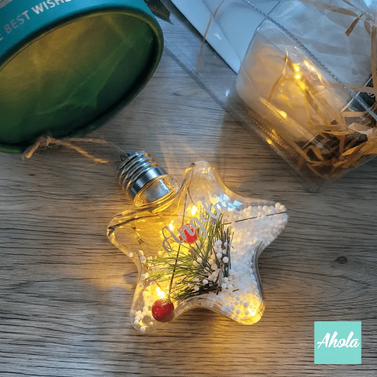 【Rituals】Christmas Built-in Lighting Baubles and Scented candle gift set 星形名字可發光裝飾球+香氛蠟燭禮品套裝 (3-5個工作天完成)