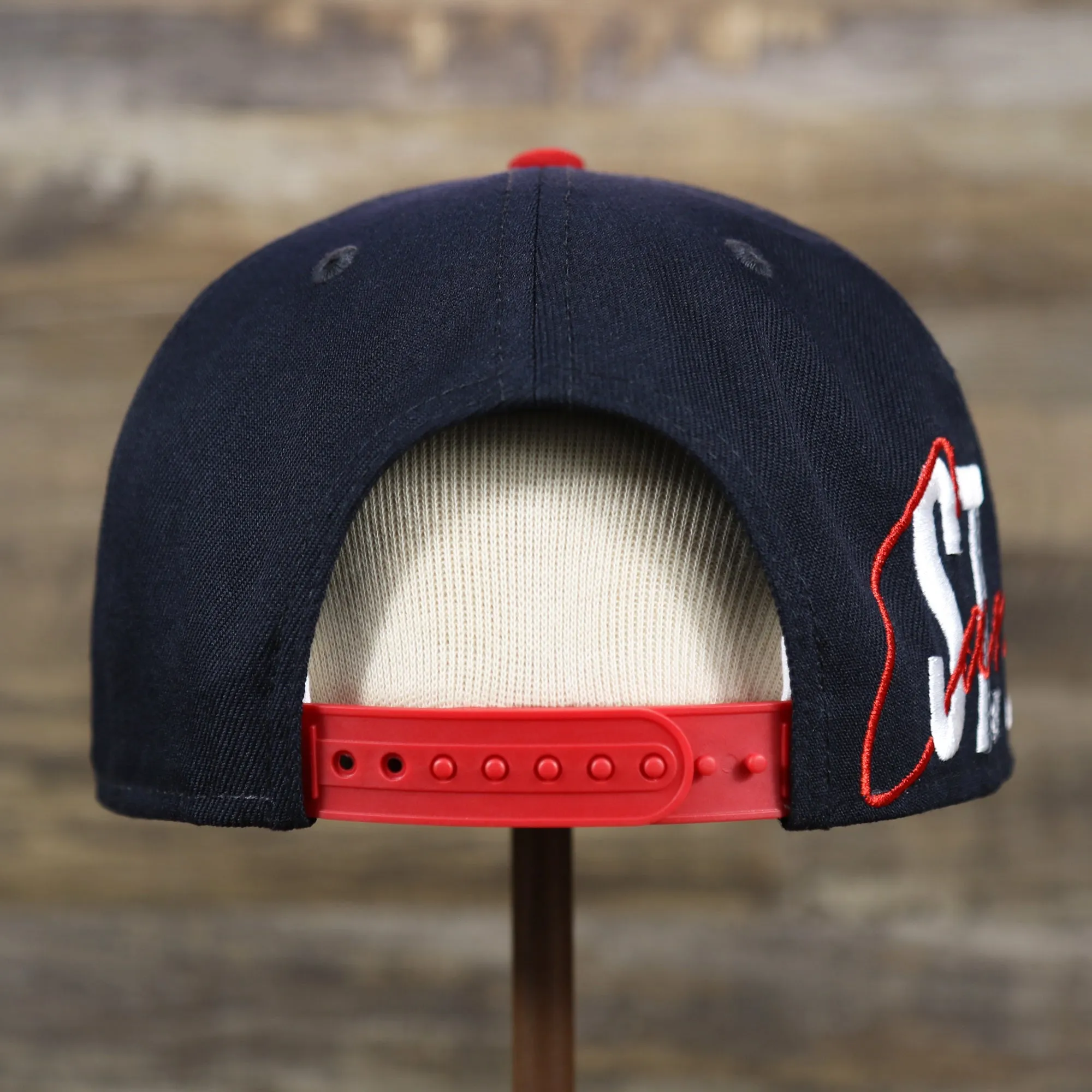 Saint Louis Cardinals MLB Side Font Green Bottom 9Fifty Snapback Cap | Black Snap Cap