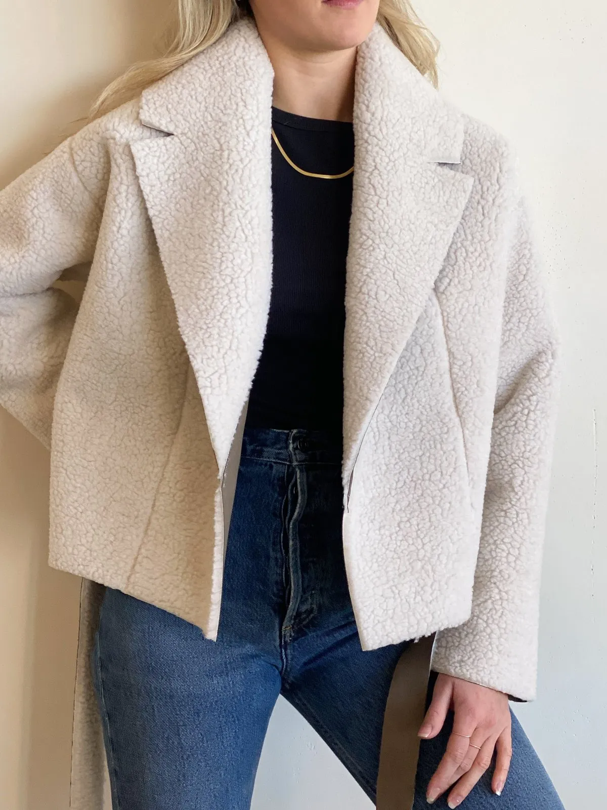 Shearling Short Robe Coat