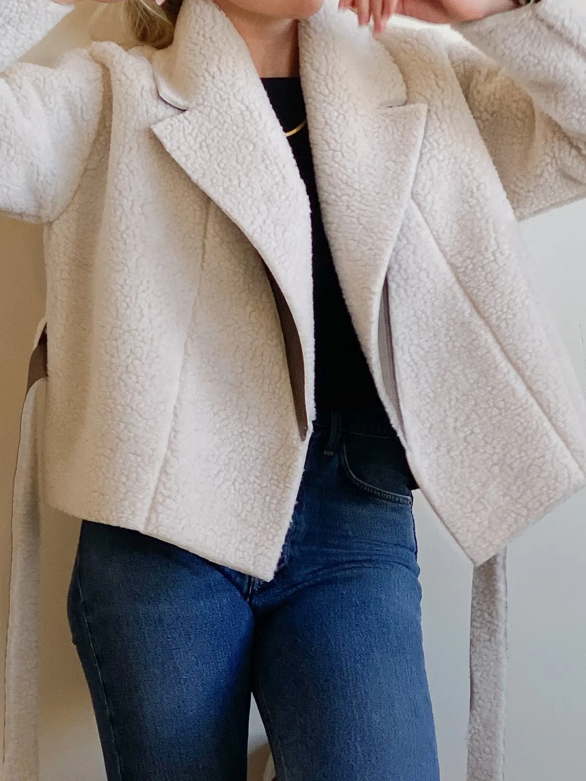 Shearling Short Robe Coat