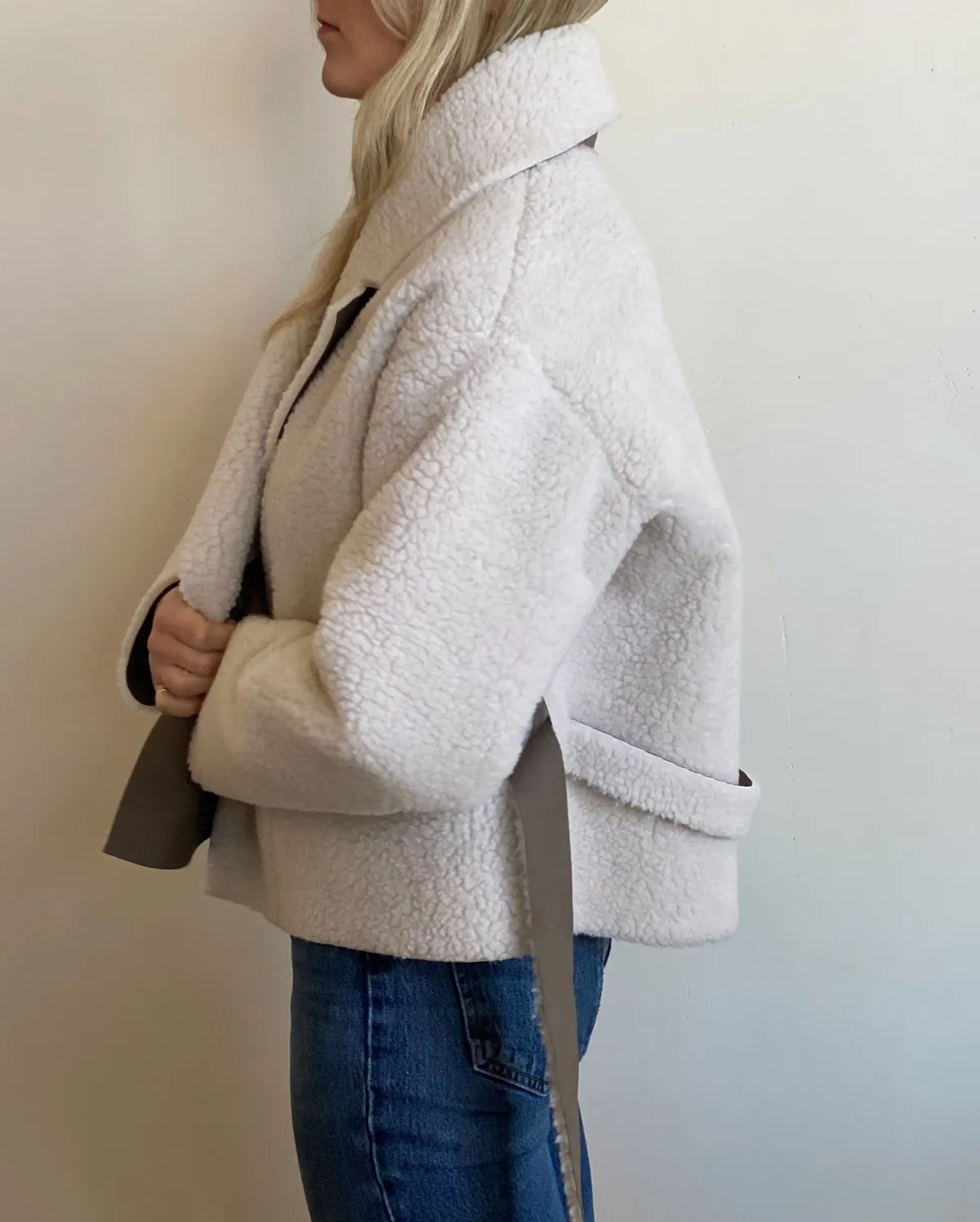 Shearling Short Robe Coat