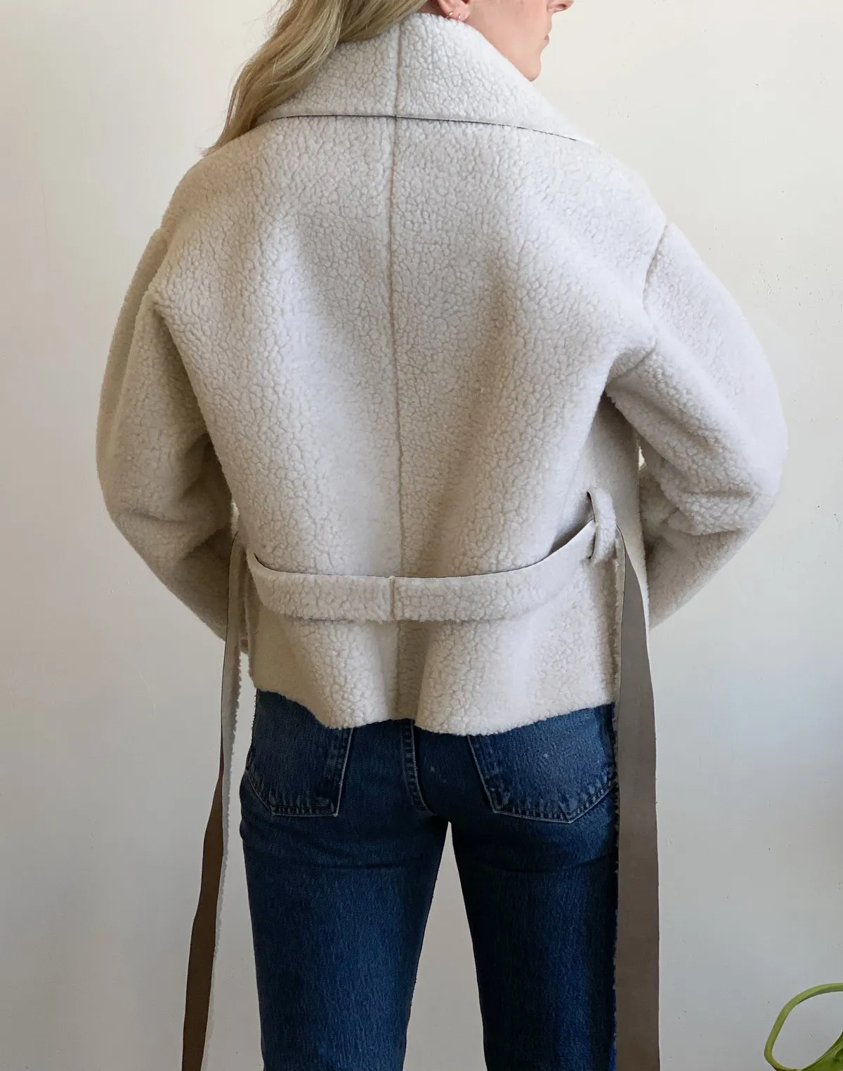 Shearling Short Robe Coat