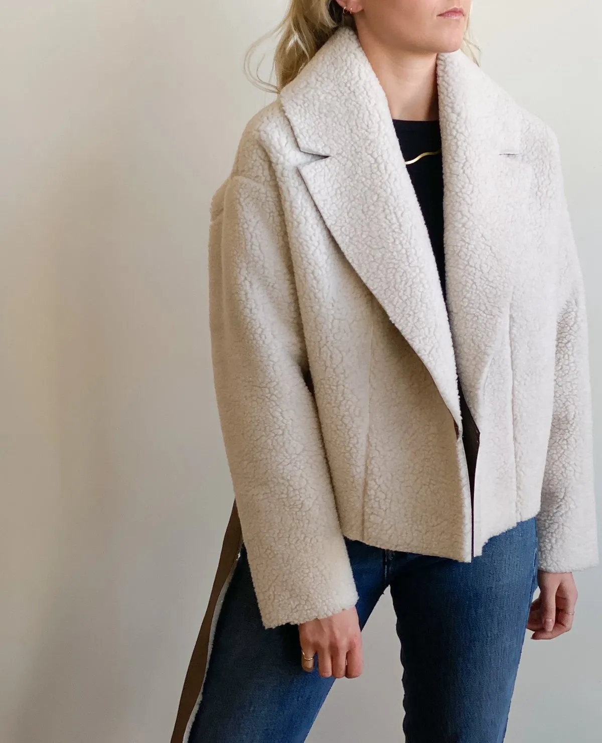 Shearling Short Robe Coat