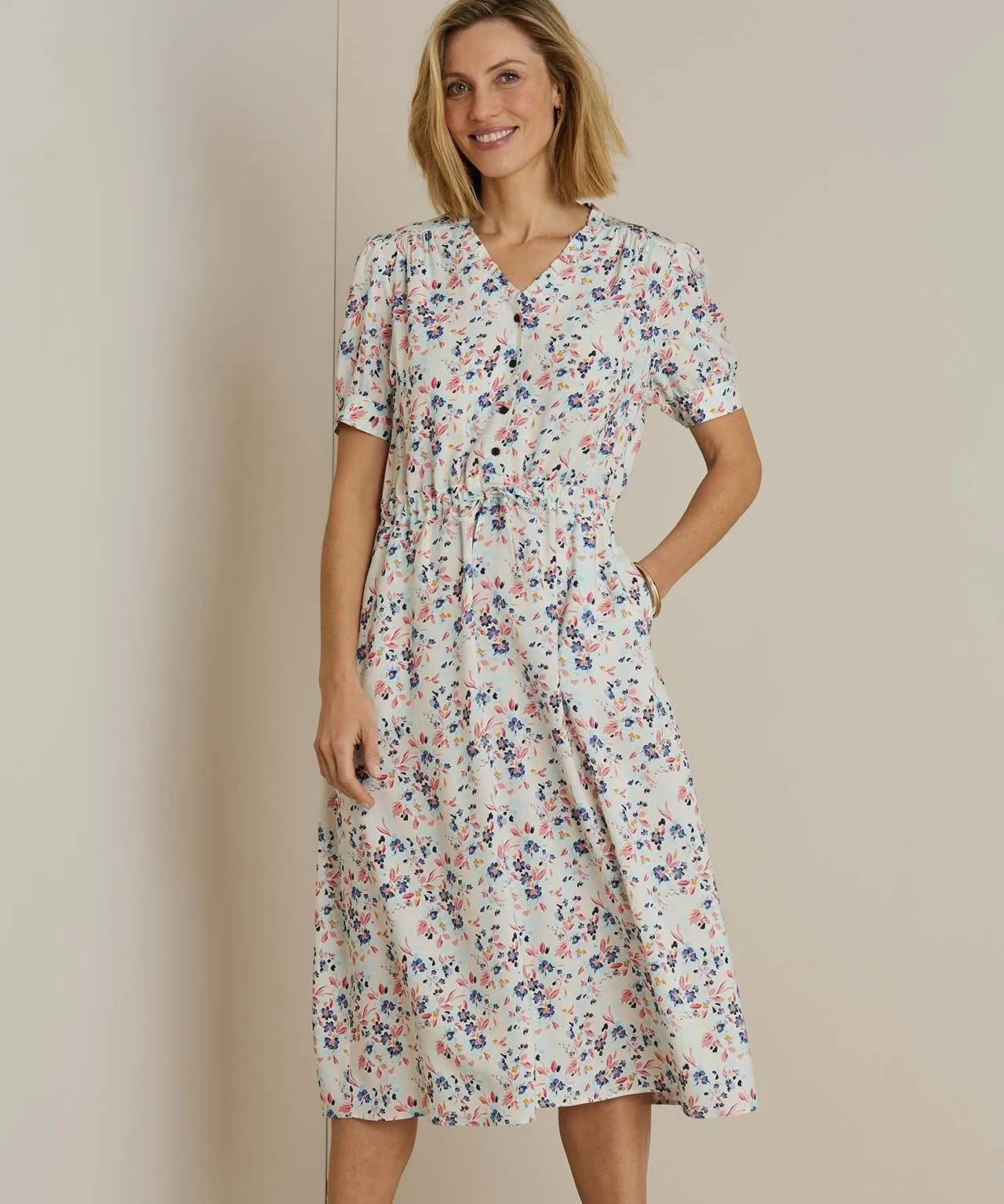 Short sleeve Floral Print Dress