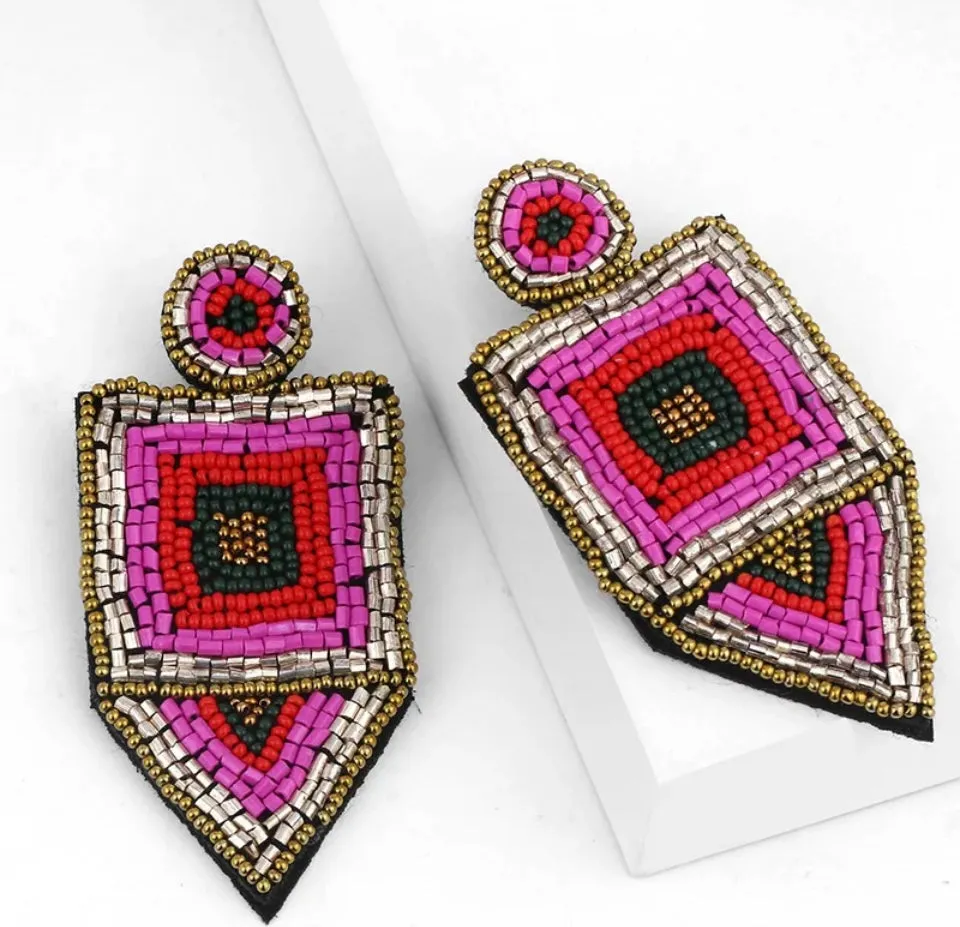 Square Boho Earrings