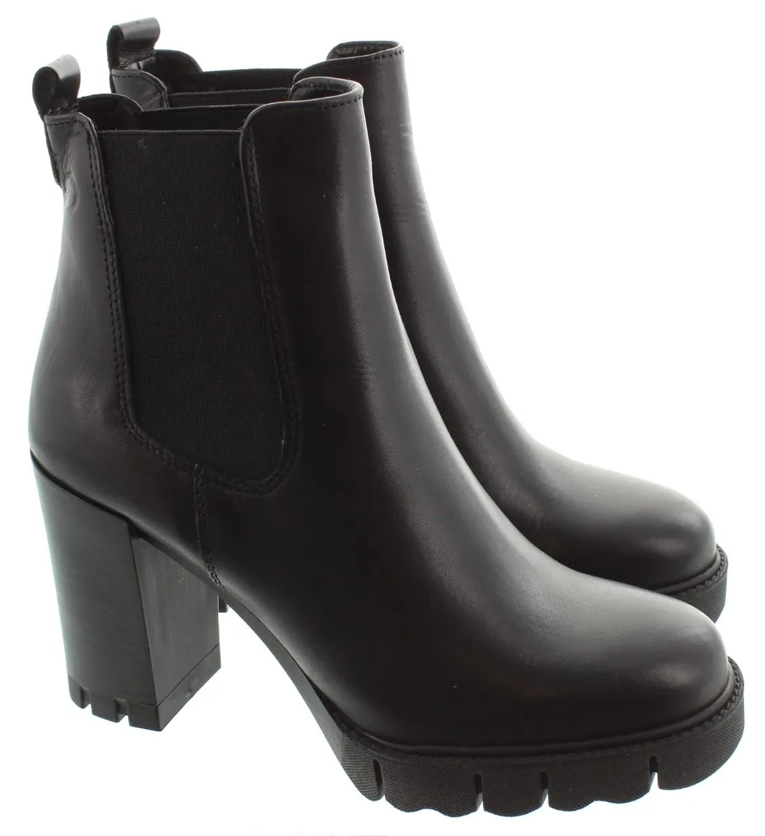 TAMARIS Ladies 25457 Heel Ankle Boots In Black