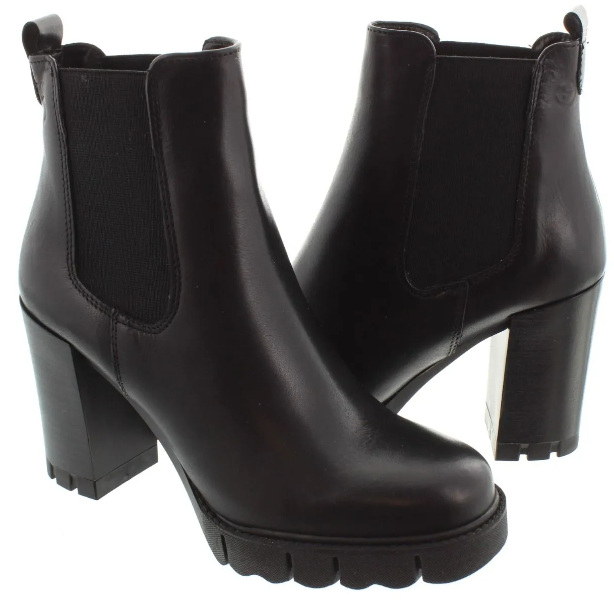 TAMARIS Ladies 25457 Heel Ankle Boots In Black