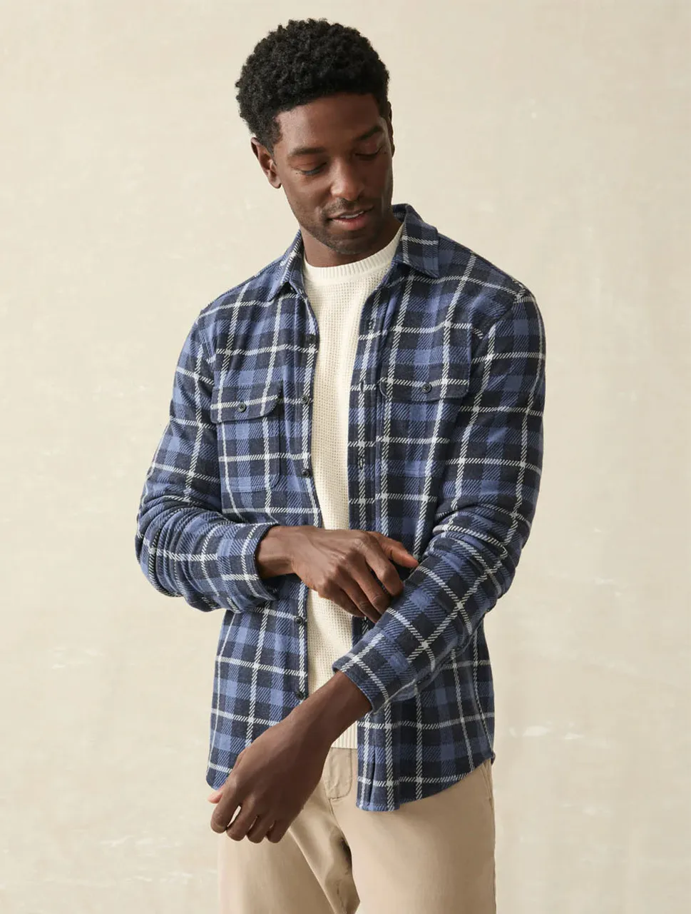 The Legend Plaid Sweater Shirt | Faherty