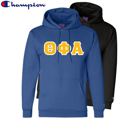 Theta Phi Alpha Champion Powerblend Hoodie, 2-Pack Bundle Deal - Champion S700 - TWILL