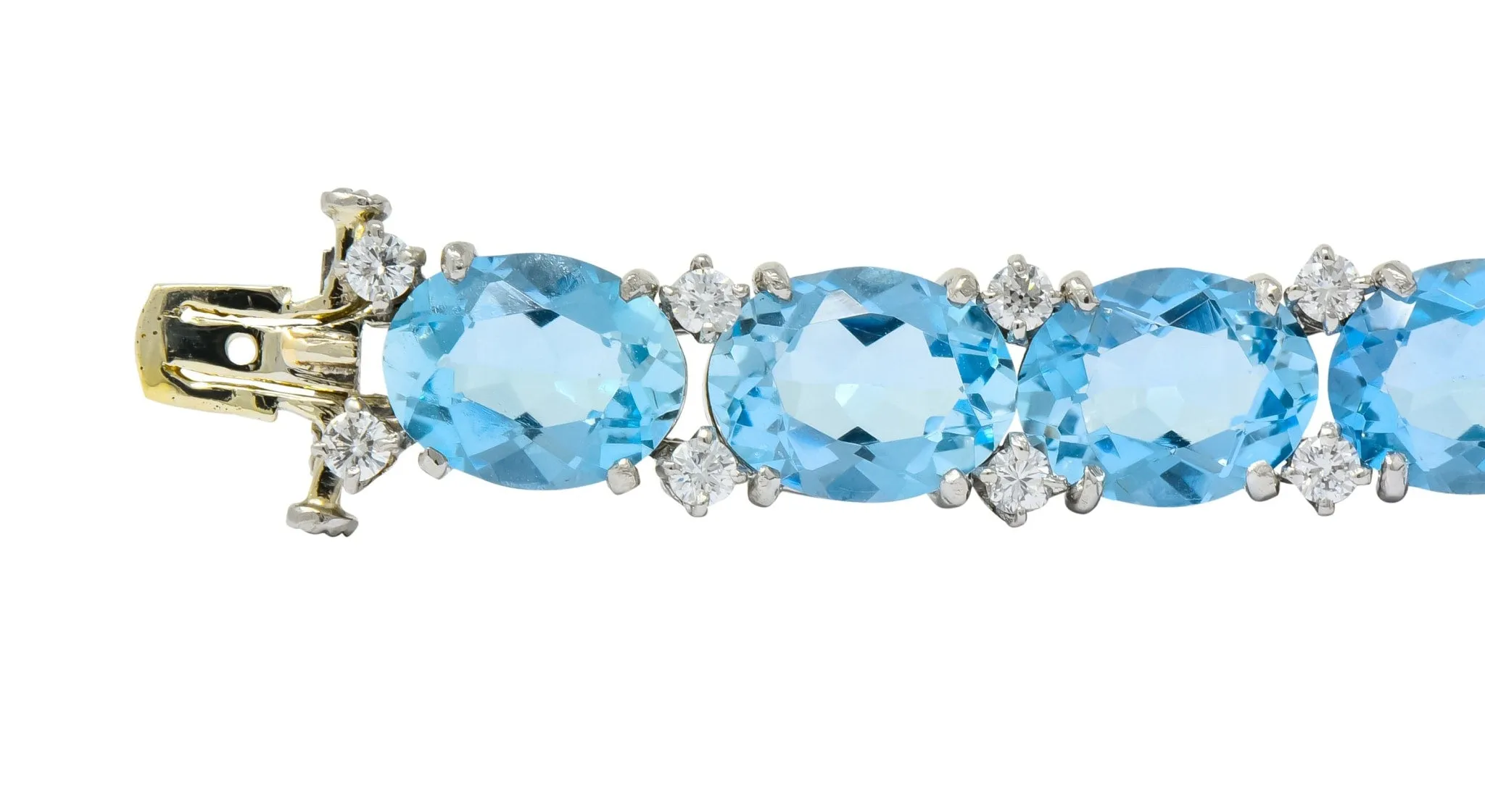 Tiffany & Co. 32.42 CTW Aquamarine Diamond Platinum Bracelet