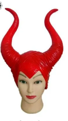 Trendy Genuine Latex Maleficent Horns Adult Halloween Costume For Women