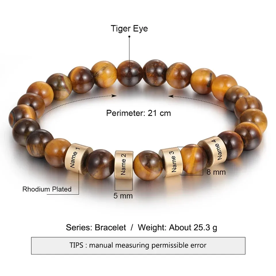 Triple Protection Tigers Eye Obsidian Hematite Bracelet