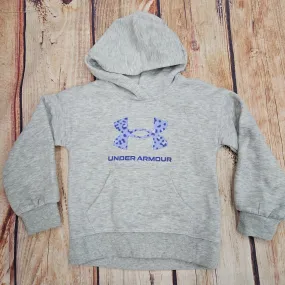 UA PURPLE SPOTTED BIG LOGO GRAY HOODY