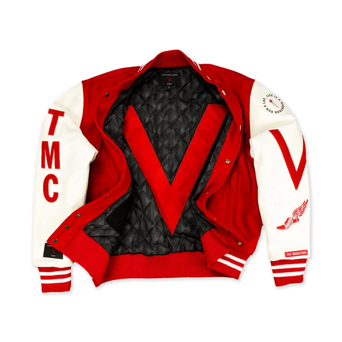 Victory Crenshaw Letterman Jacket - Red