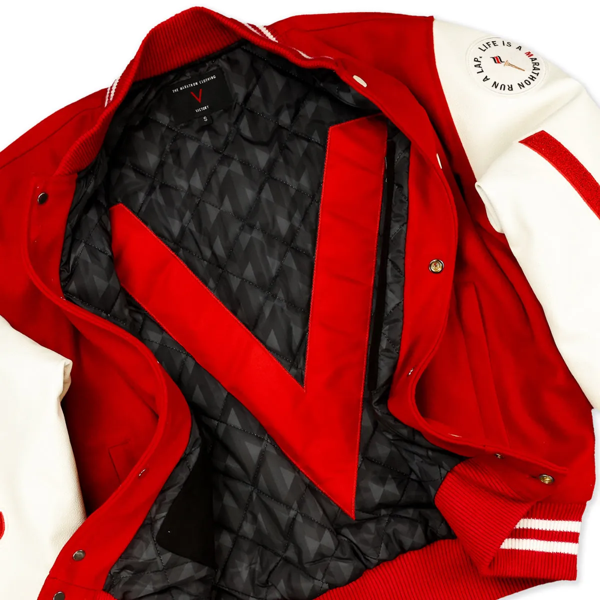 Victory Crenshaw Letterman Jacket - Red