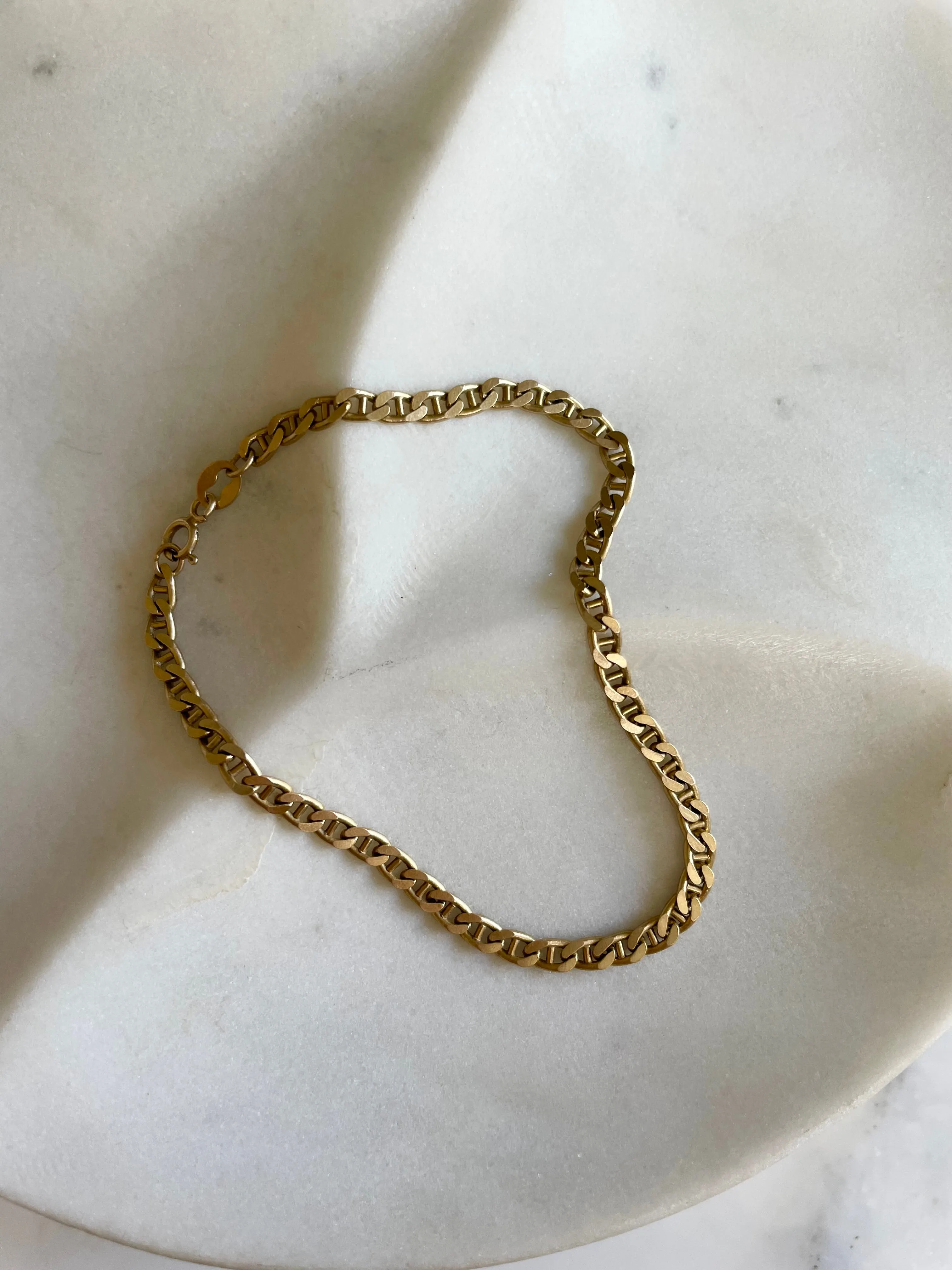 Vintage 14K Gold Mariner Bracelet