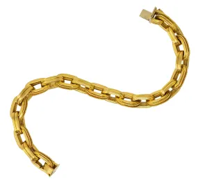 Vintage 18 Karat Gold Elongated Link Bracelet