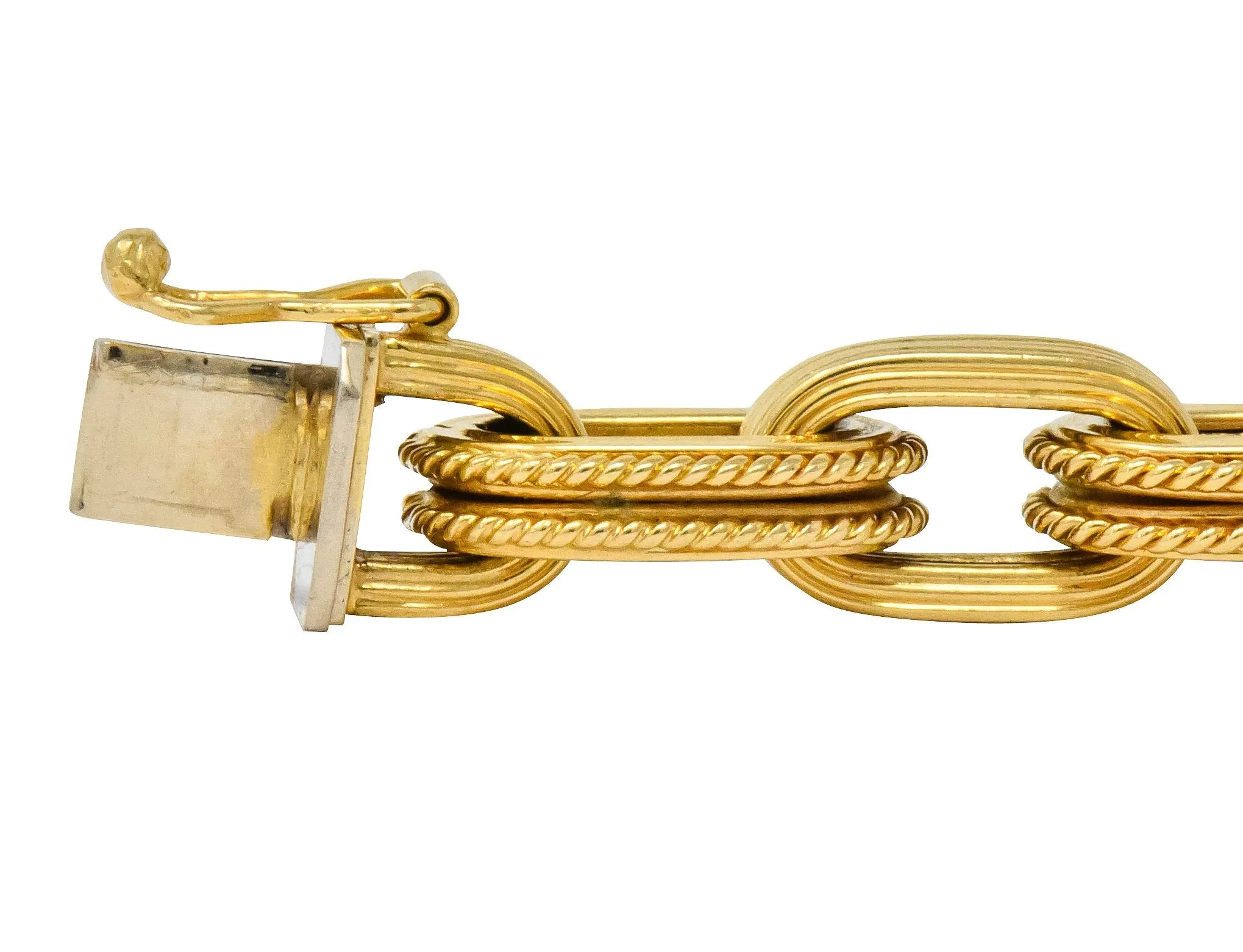 Vintage 18 Karat Gold Elongated Link Bracelet