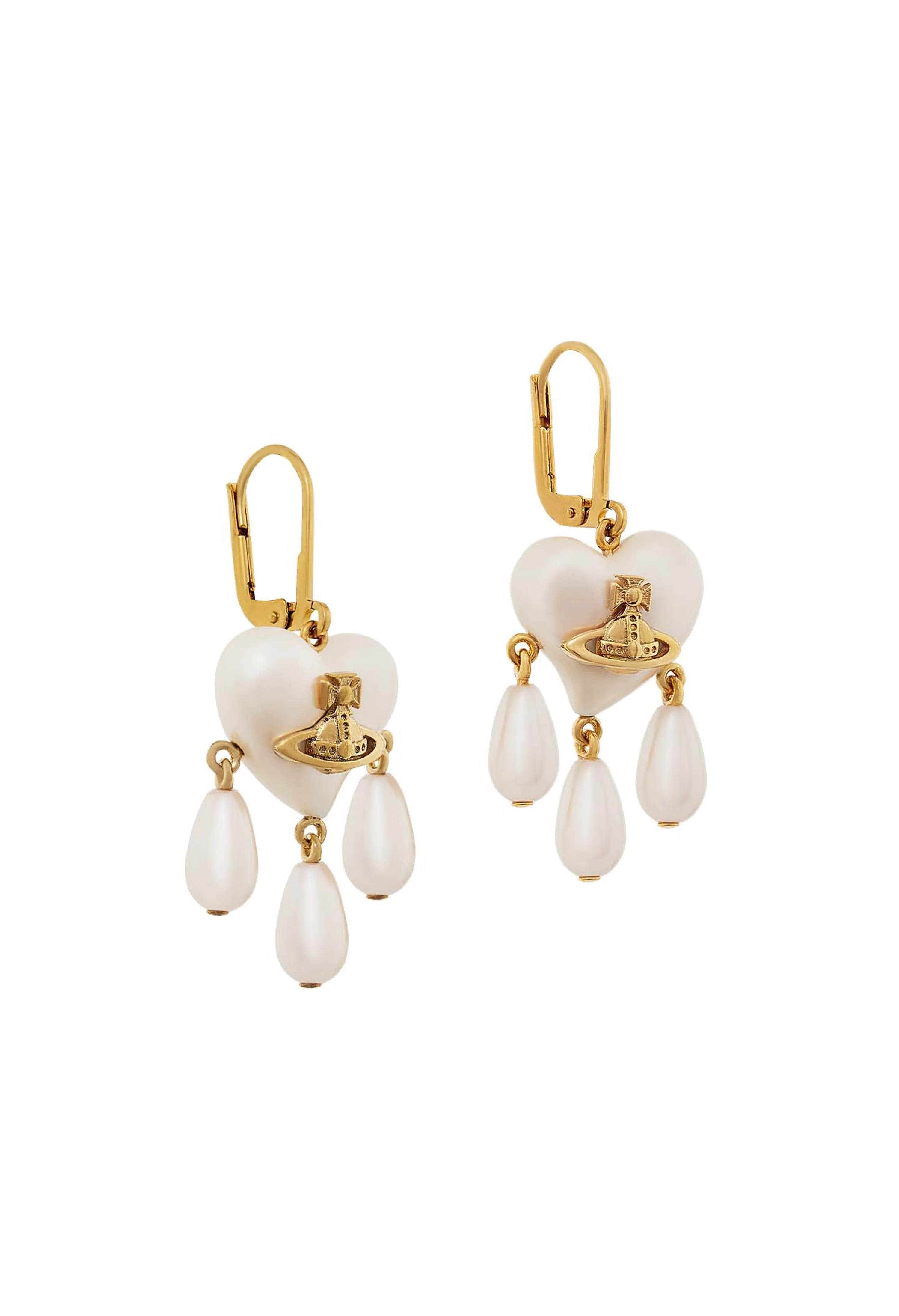 Vivienne Westwood Sheryl Pearl Earrings Gold Plated