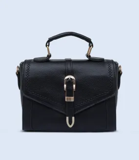 WB2760-BLACK-Women Boxy Bag