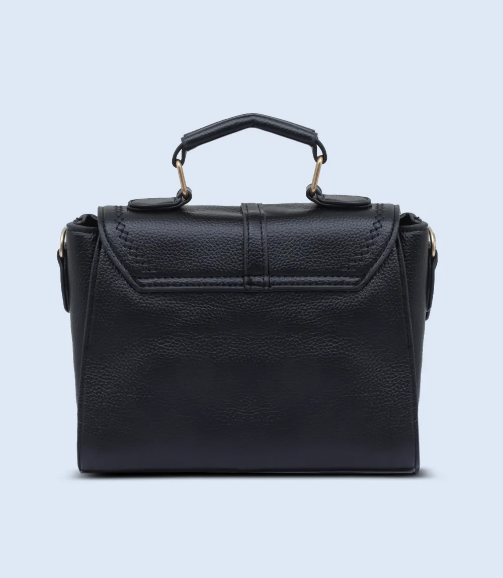 WB2760-BLACK-Women Boxy Bag