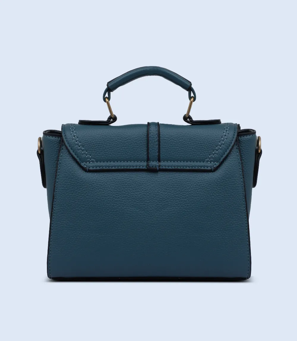 WB2760-BLUE-Women Boxy Bag