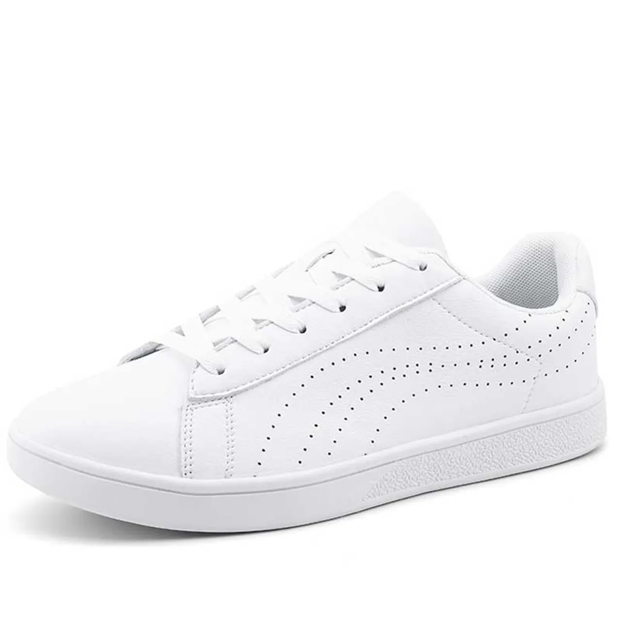 White curved stripe casual shoe sneaker