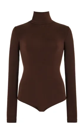 Wolford Colorado Turtleneck Jersey Thong Bodysuit