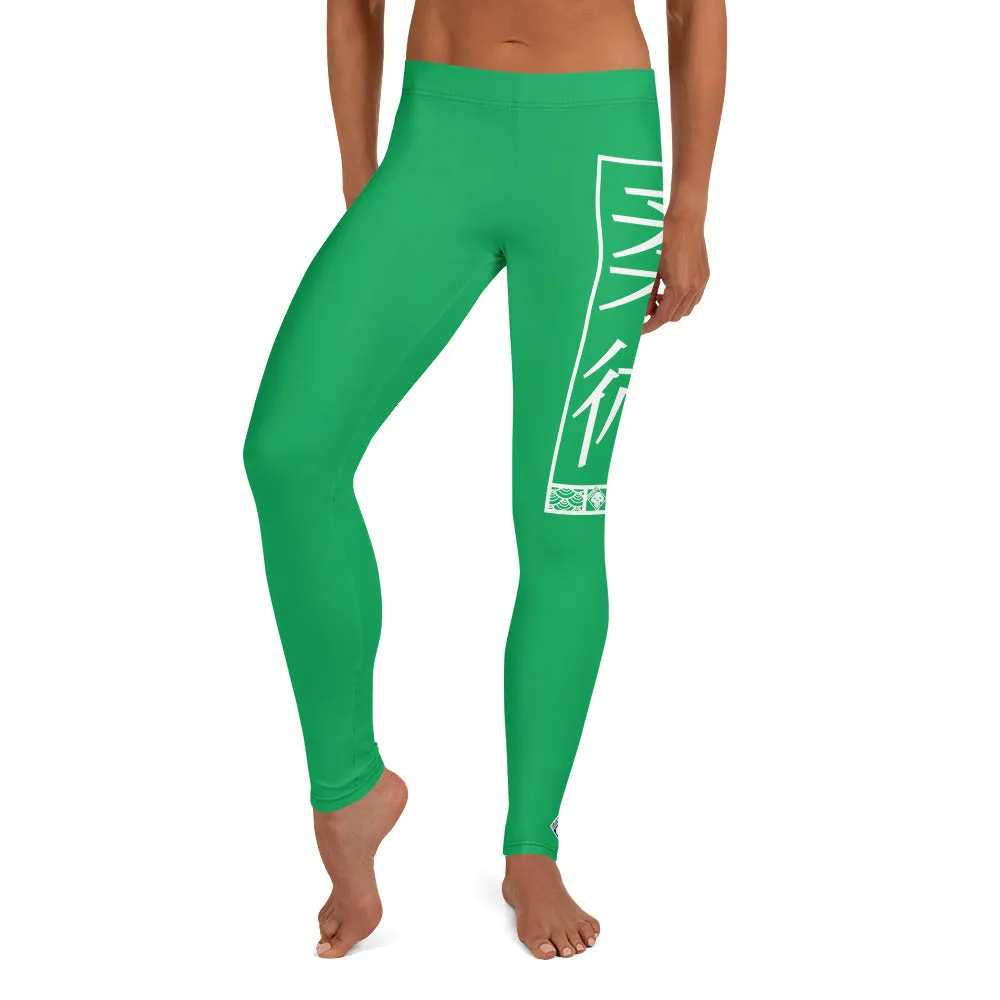 Women's Yoga Pants Workout Leggings For Jiu Jitsu 009 - Jade