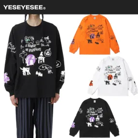 YESEYESEE  |Unisex Street Style Halloween Logo T-Shirts