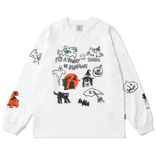 YESEYESEE  |Unisex Street Style Halloween Logo T-Shirts