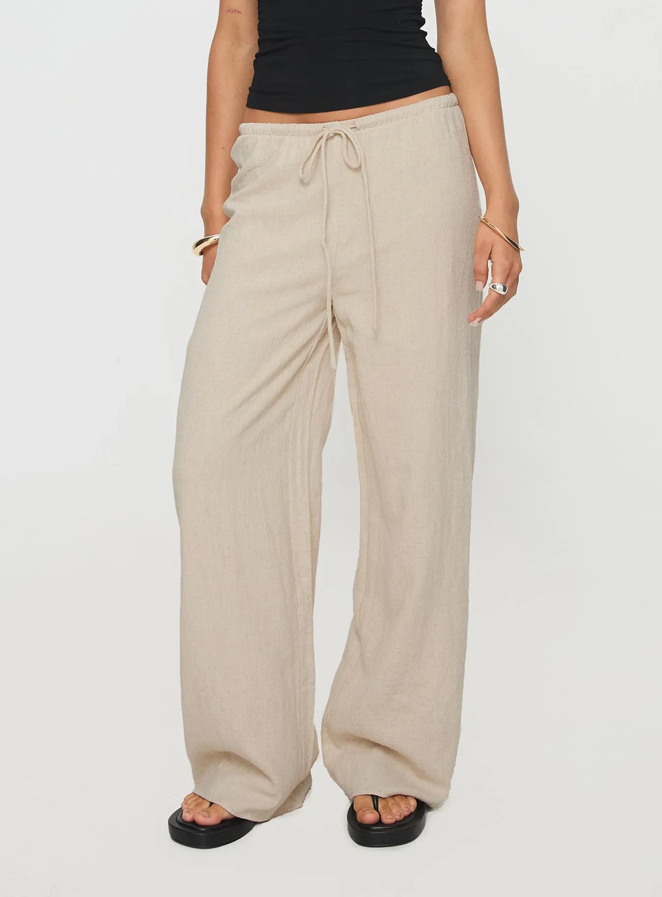 Zodiac Linen Blend Pants Beige